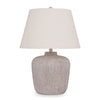 Ashley Rey Table Lamp | Empire Fabric Shade | 27" Ivory Pot Metal Base