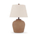 Ashley Tery Table Lamp | Empire Hardback Shade | Textured Rust Brown Metal
