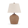 Ashley Tery Table Lamp | Empire Hardback Shade | Textured Rust Brown Metal BM327808