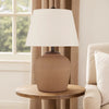Ashley Tery Table Lamp | Empire Hardback Shade | Textured Rust Brown Metal