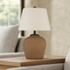 Ashley Tery Table Lamp | Empire Hardback Shade | Textured Rust Brown Metal