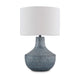 Ashley Lym Table Lamp | Gray Hammered Metal Base | White Fabric Shade 28’’ BM327809