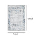 Ashley Tony 8 x 10 Large Area Rug | Blue White Machine Woven Abstract Pattern BM327814