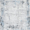 Ashley Tony 5 x 7 Medium Area Rug | Blue White Machine Woven Abstract Pattern BM327815