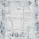 Ashley Tony 5 x 7 Medium Area Rug | Blue White Machine Woven Abstract Pattern BM327815