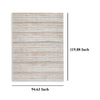 Ashley Neyo 8 x 10 Large Area Rug | Machine Woven White Brown Striped Pattern BM327816
