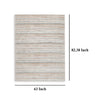 Ashley Neyo 5 x 7 Medium Area Rug | Machine Woven White Brown Striped Pattern BM327817