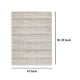 Ashley Neyo 5 x 7 Medium Area Rug | Machine Woven White Brown Striped Pattern BM327817