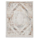 Ashley Nery 8 x 10 Large Area Rug | White Brown Classic Medallion Pattern