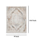 Ashley Nery 8 x 10 Large Area Rug | White Brown Classic Medallion Pattern BM327818