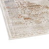 Ashley Nery 5 x 7 Medium Area Rug | White Brown Classic Medallion Pattern BM327819