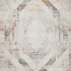 Ashley Nery 5 x 7 Medium Area Rug | White Brown Classic Medallion Pattern BM327819