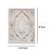 Ashley Nery 5 x 7 Medium Area Rug | White Brown Classic Medallion Pattern BM327819
