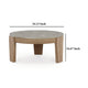 Ashley Hena 3pc Coffee and End Table Set | Round Gray Faux Cement | Brown BM327827