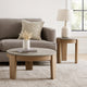 Ashley Hena 3pc Coffee and End Table Set | Round Gray Faux Cement | Brown