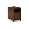 Ashley Gena Side End Table | Shelf and Pull Out Tray | Brown Solid Wood 24’’ BM327829