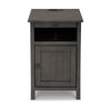 Ashley Gena Side End Table | Shelf and Pull Out Tray | Gray Solid Wood 24’’ BM327831