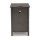 Ashley Gena Side End Table | Shelf and Pull Out Tray | Gray Solid Wood 24’’ BM327831