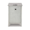 Ashley Gena Side End Table | Shelf and Pull Out Tray | White Solid Wood 24’’ BM327832