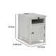 Ashley Gena Side End Table | Shelf and Pull Out Tray | White Solid Wood 24’’ BM327832