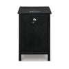 Ashley Gena Side End Table | Shelf and Pull Out Tray | Black Solid Wood 24’’ BM327833