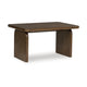 Ashley Medy 2pc Coffee and End Table Set | Wide Geometric Base Texture Brown BM327839