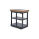 Ashley Docken 3pc Coffee n End Table Set | Shelf | Wheels | Dark Blue Slate BM327845