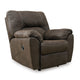 Ashley Neal Rocker Recliner Chair Foam Cushions Canyon Brown Faux Leather BM327852