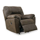 Ashley Neal Rocker Recliner Chair Foam Cushions Canyon Brown Faux Leather BM327852