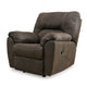 Ashley Neal Rocker Recliner Chair Foam Cushions Canyon Brown Faux Leather BM327852