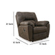 Ashley Neal Rocker Recliner Chair Foam Cushions Canyon Brown Faux Leather BM327852