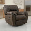 Ashley Neal Rocker Recliner Chair, Foam Cushions, Canyon Brown Faux Leather