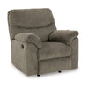 Ashley Tul Rocker Recliner Chair Poly Fiber Foam Fill Putty Gray Polyester BM327853