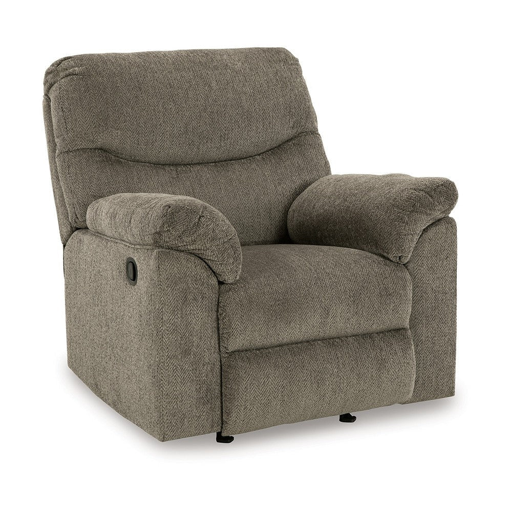 Ashley Tul Rocker Recliner Chair Poly Fiber Foam Fill Putty Gray Polyester BM327853