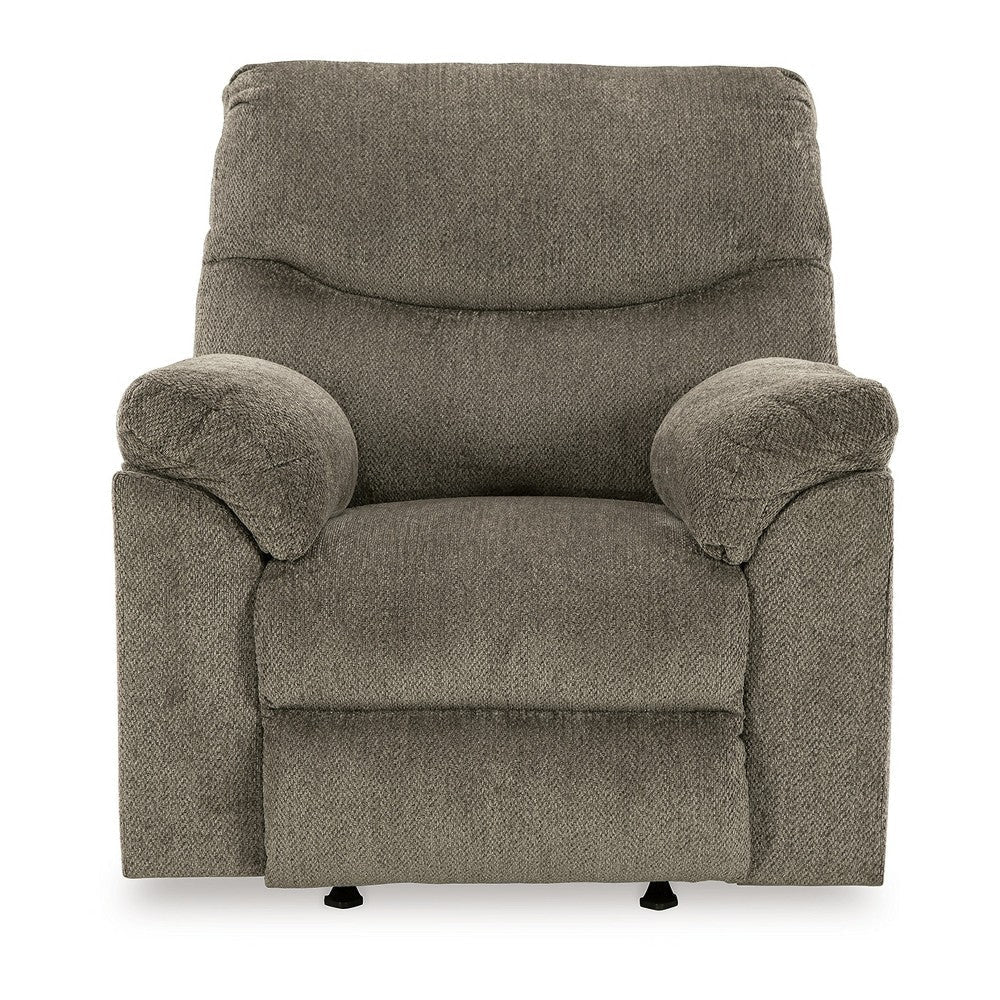 Ashley Tul Rocker Recliner Chair Poly Fiber Foam Fill Putty Gray Polyester BM327853