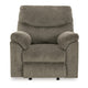 Ashley Tul Rocker Recliner Chair Poly Fiber Foam Fill Putty Gray Polyester BM327853