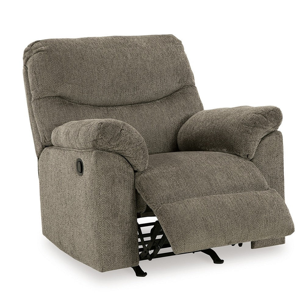 Ashley Tul Rocker Recliner Chair Poly Fiber Foam Fill Putty Gray Polyester BM327853