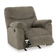 Ashley Tul Rocker Recliner Chair Poly Fiber Foam Fill Putty Gray Polyester BM327853