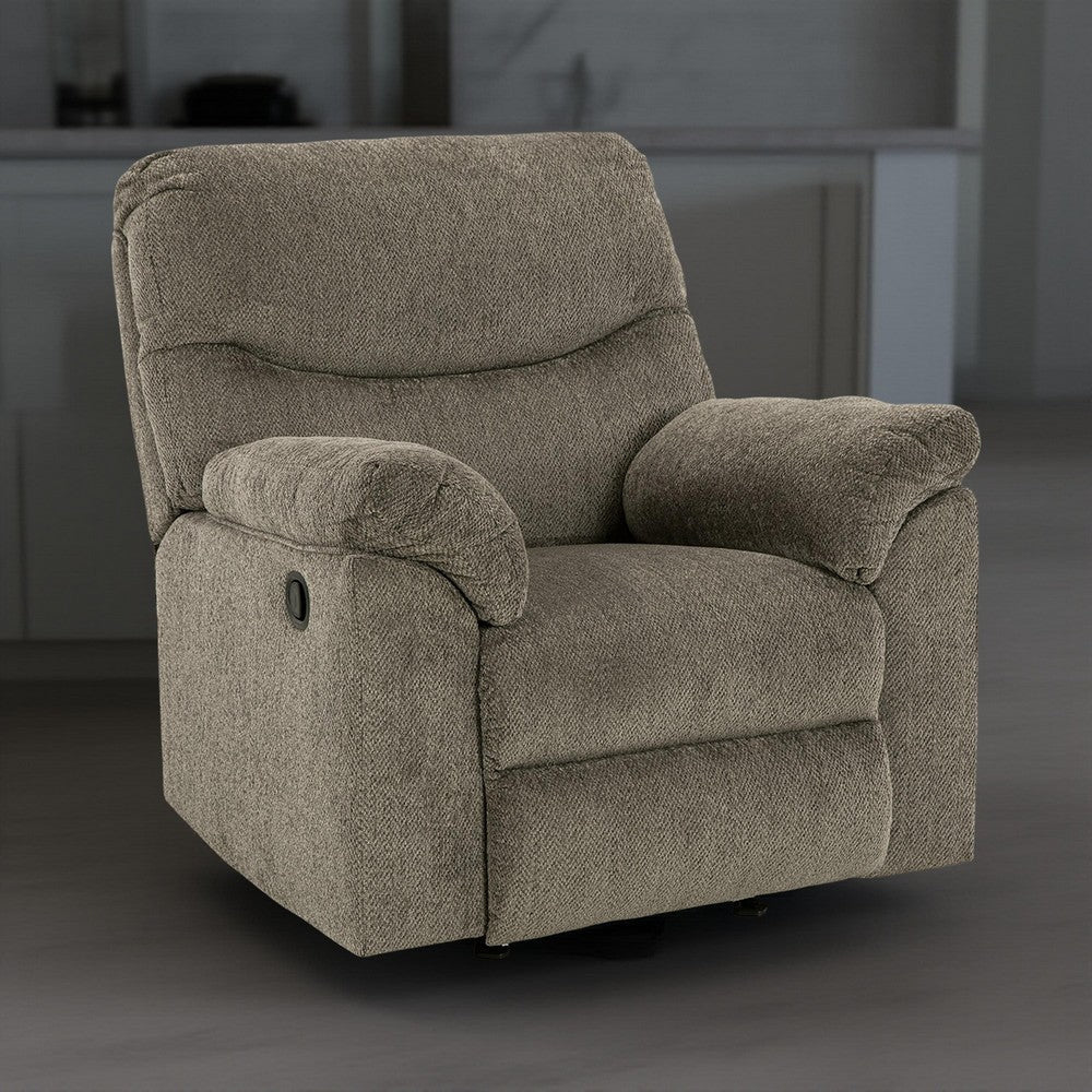 Ashley Tul Rocker Recliner Chair, Poly Fiber Foam Fill, Putty Gray Polyester