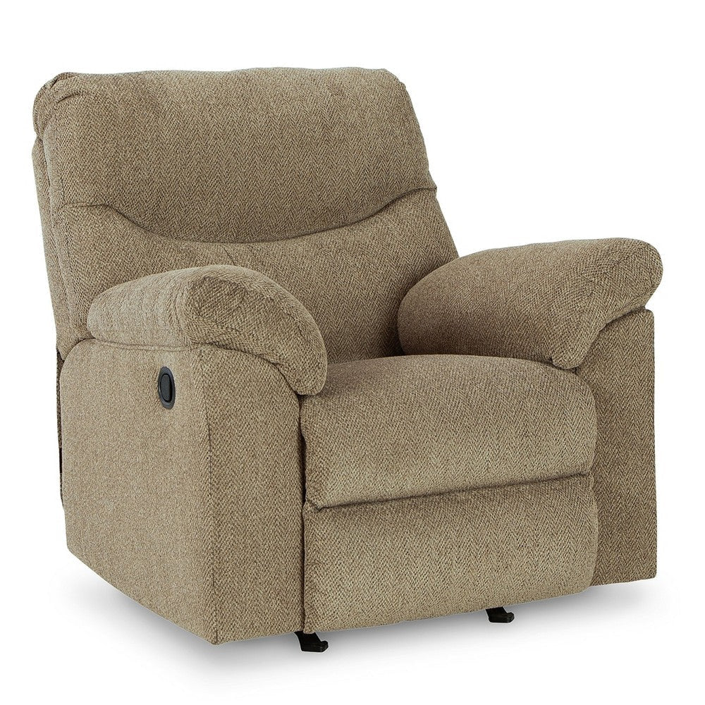 Ashley Tul Rocker Recliner Chair Poly Fiber Foam Fill Briar Brown Polyester BM327854