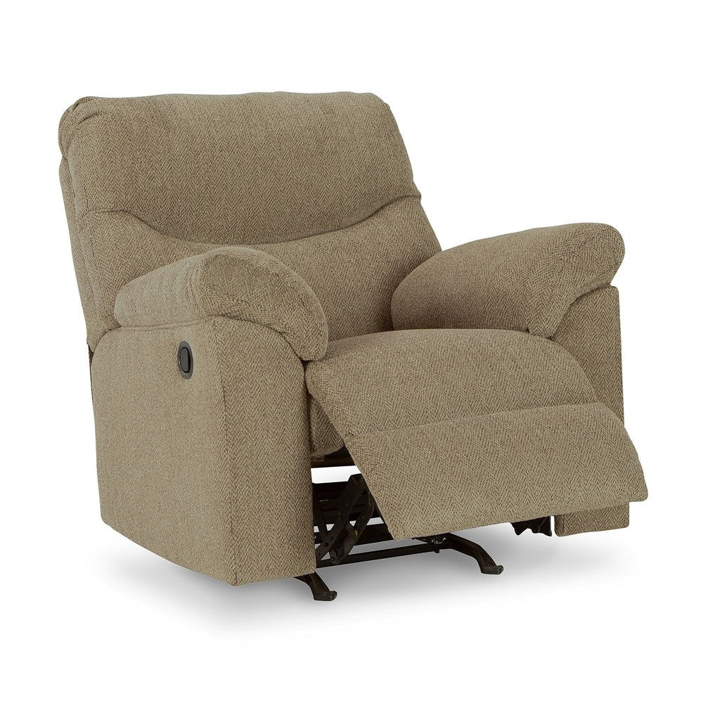 Ashley Tul Rocker Recliner Chair Poly Fiber Foam Fill Briar Brown Polyester BM327854