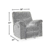 Ashley Tul Rocker Recliner Chair Poly Fiber Foam Fill Briar Brown Polyester BM327854