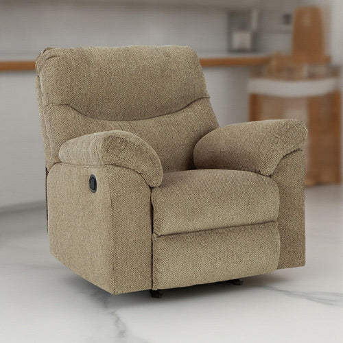 Ashley Tul Rocker Recliner Chair, Poly Fiber Foam Fill, Briar Brown Polyester