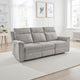 Ashley Jinu Dual Power Recliner Sofa, Ash Gray Polyester Micro Chenille, 86"
