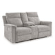 Ashley Jinu Power Recliner Loveseat Ash Gray Polyester Micro Chenille 75’’ BM327858