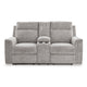 Ashley Jinu Power Recliner Loveseat Ash Gray Polyester Micro Chenille 75’’ BM327858