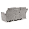 Ashley Jinu Power Recliner Loveseat Ash Gray Polyester Micro Chenille 75’’ BM327858