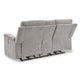 Ashley Jinu Power Recliner Loveseat Ash Gray Polyester Micro Chenille 75’’ BM327858
