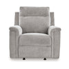 Ashley Jinu Power Recliner Rocker Chair Ash Gray Polyester Micro Chenille BM327859