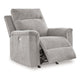 Ashley Jinu Power Recliner Rocker Chair Ash Gray Polyester Micro Chenille BM327859